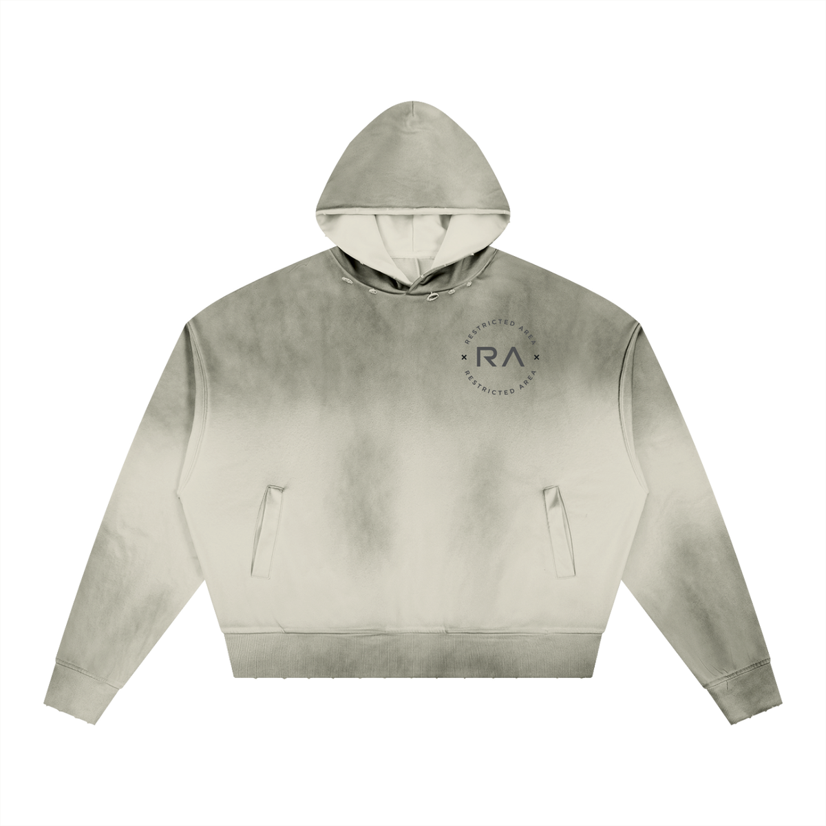 Unisex Sunfade Distressed Boxy Hoodie