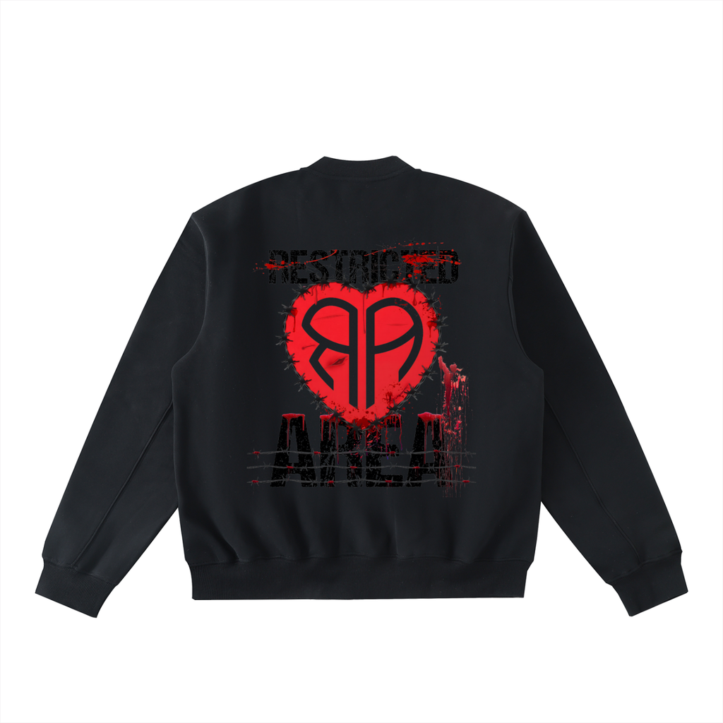 Essential Zip-Up Fleeced Varsity Jacket