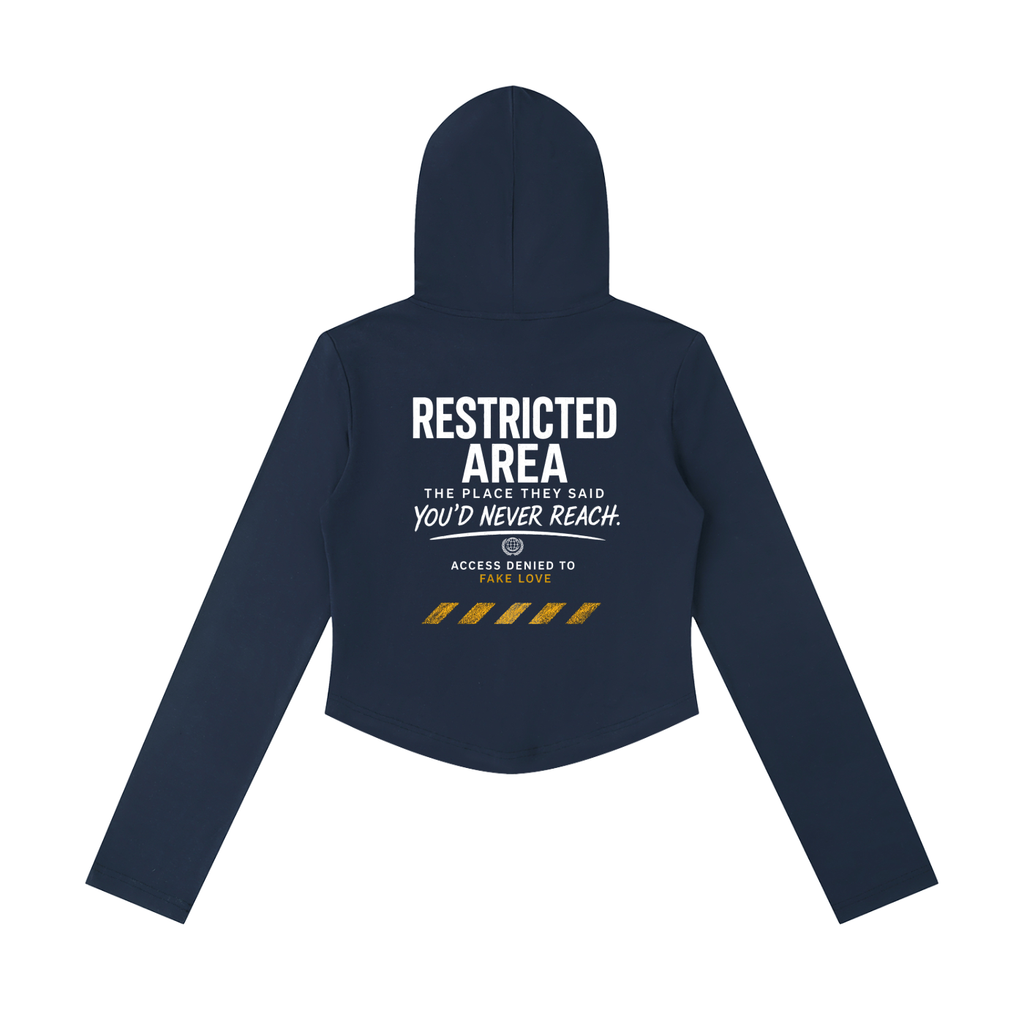 Women's Slim Cropped Full Zip Hoodie