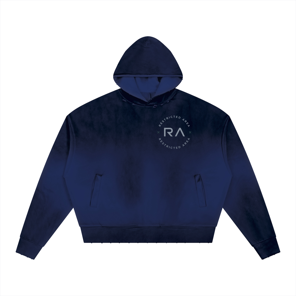 Unisex Sunfade Distressed Boxy Hoodie