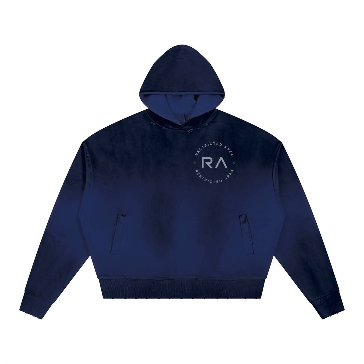 Unisex Sunfade Distressed Boxy Hoodie