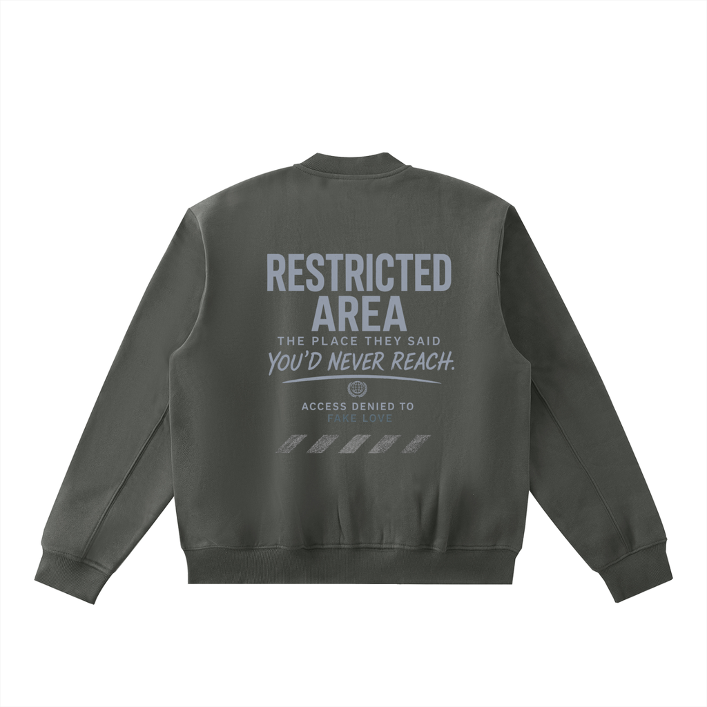 Essential Zip-Up Fleeced Varsity Jacket