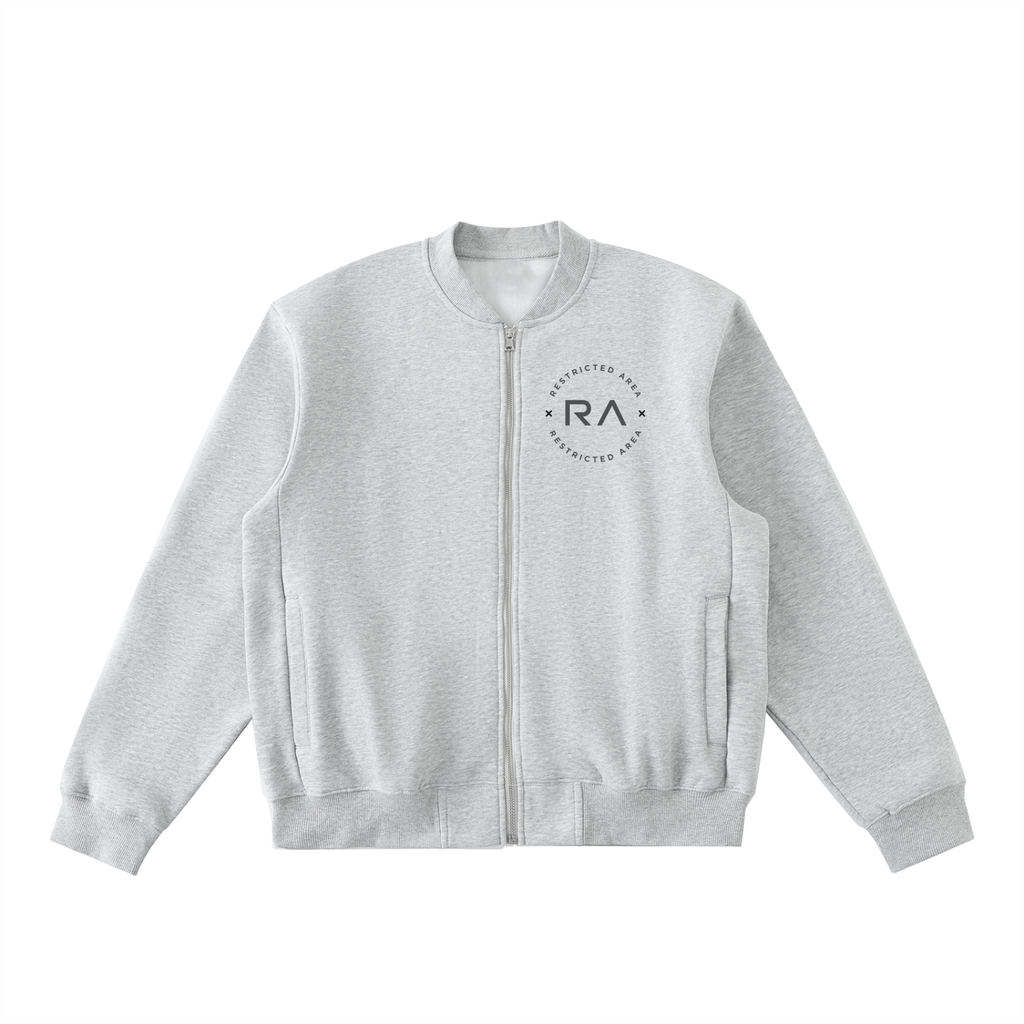 Essential Zip-Up Fleeced Varsity Jacket