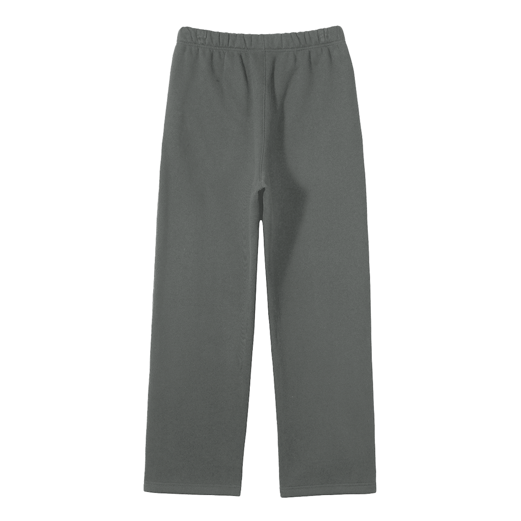 Unisex Solid Color Fleece Straight Leg Pants