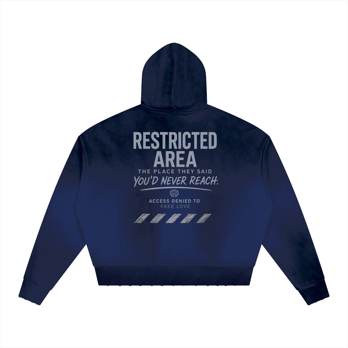 Unisex Sunfade Distressed Boxy Hoodie