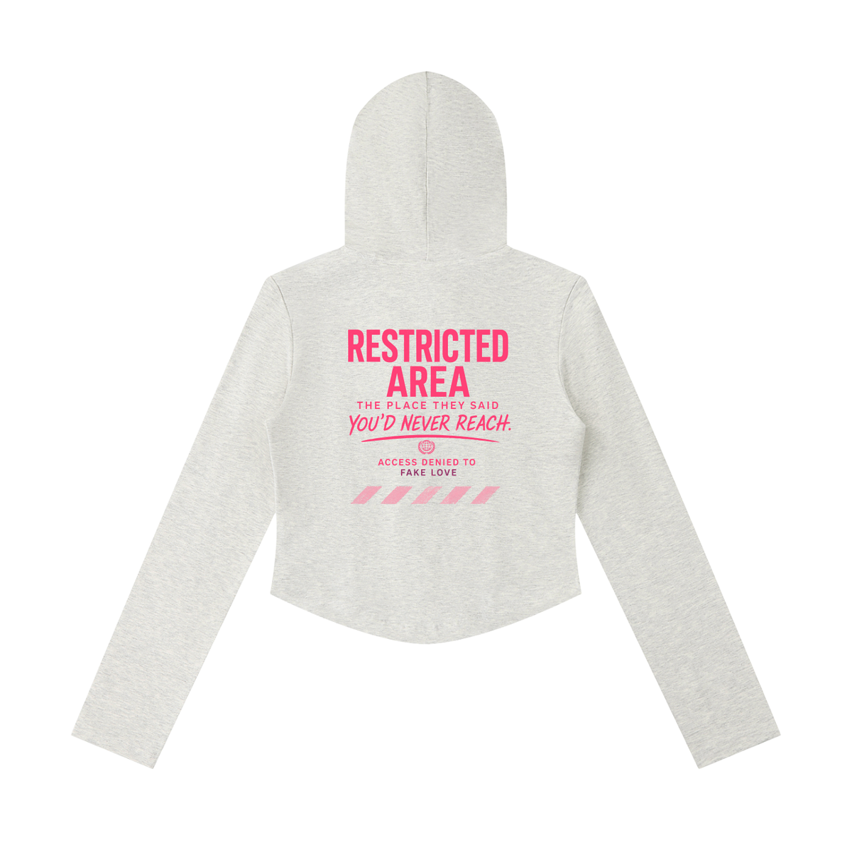 Women's Slim Cropped Full Zip Hoodie