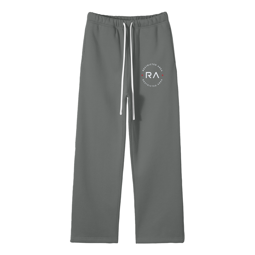 Unisex Solid Color Fleece Straight Leg Pants