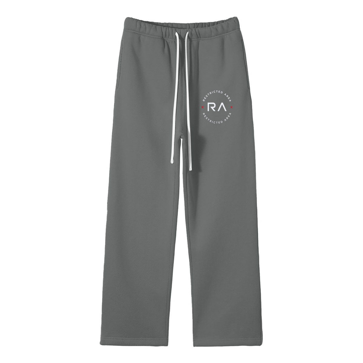 Unisex Solid Color Fleece Straight Leg Pants