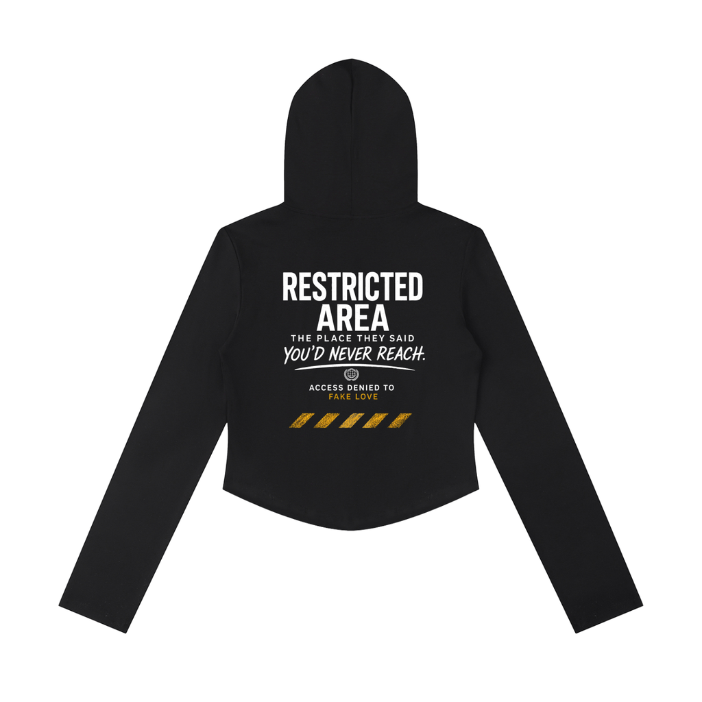 Women's Slim Cropped Full Zip Hoodie