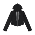 Women's Slim Cropped Full Zip Hoodie