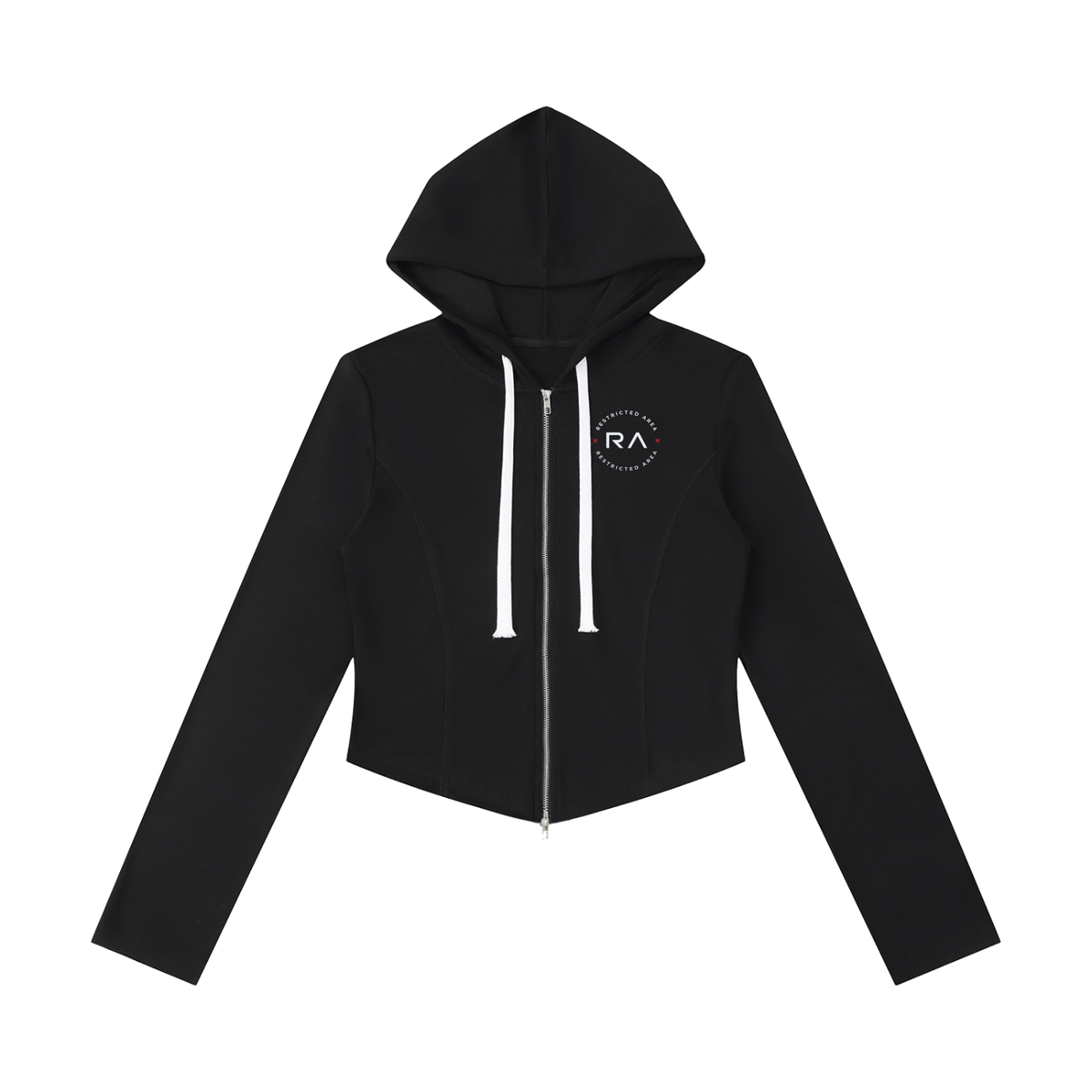 Women's Slim Cropped Full Zip Hoodie