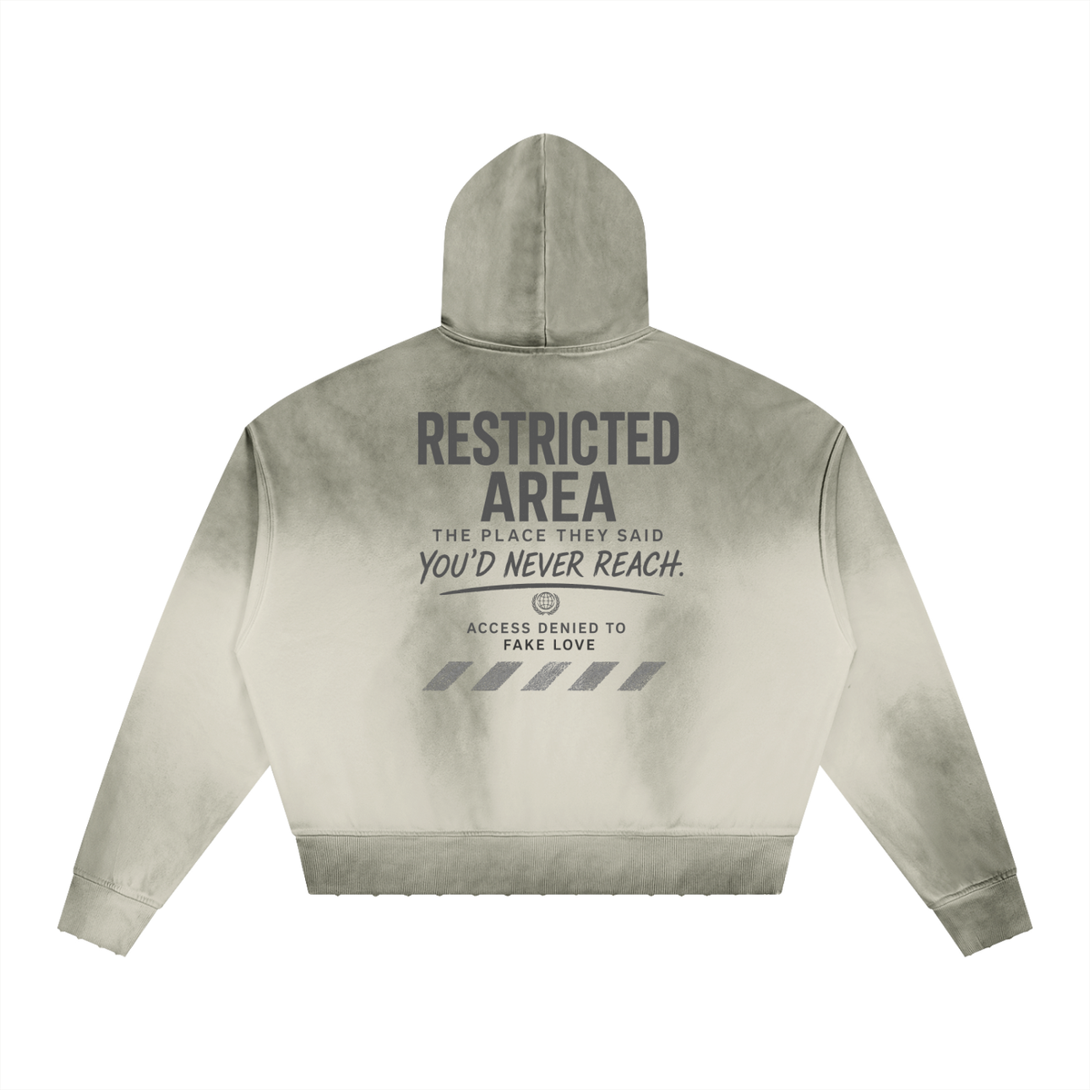 Unisex Sunfade Distressed Boxy Hoodie
