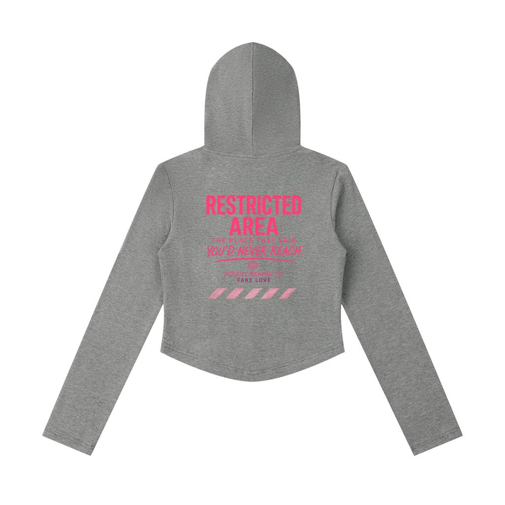 Women's Slim Cropped Full Zip Hoodie
