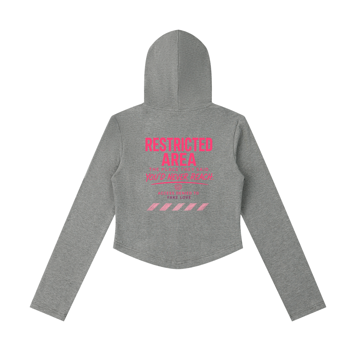 Women's Slim Cropped Full Zip Hoodie