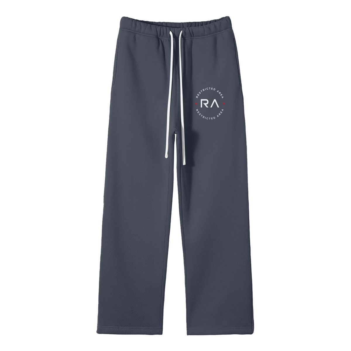 Unisex Solid Color Fleece Straight Leg Pants