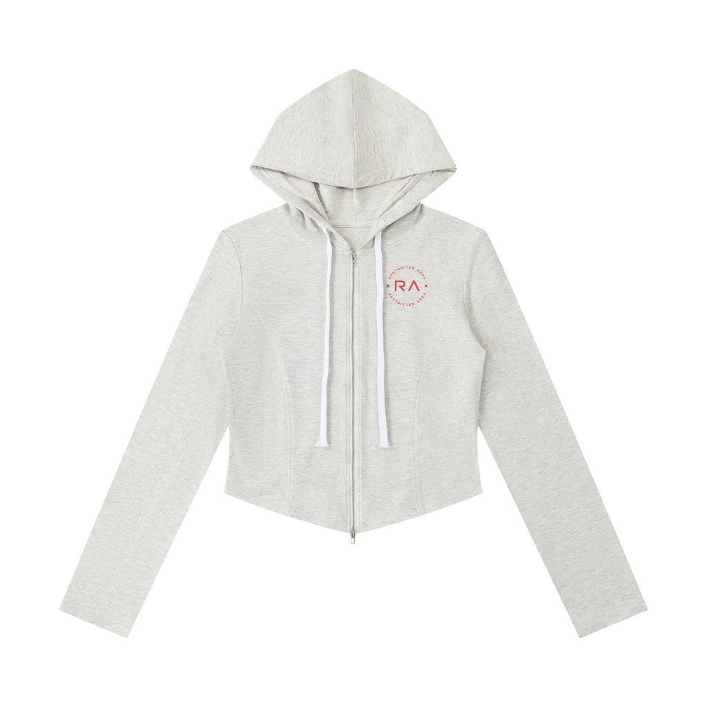 Women's Slim Cropped Full Zip Hoodie