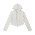 Women's Slim Cropped Full Zip Hoodie