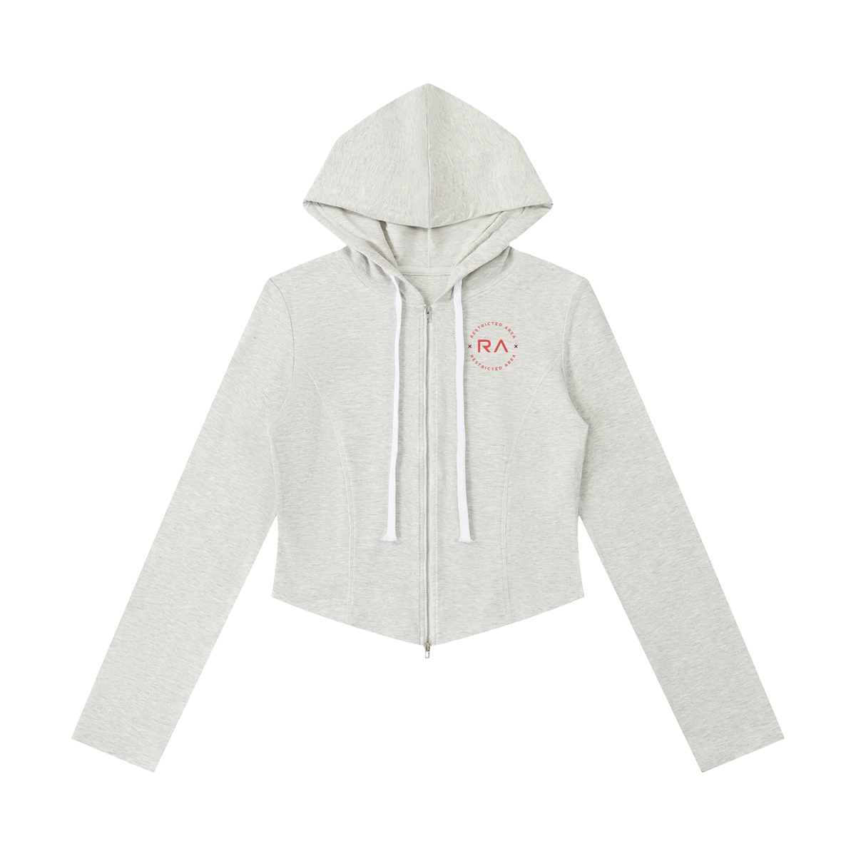 Women's Slim Cropped Full Zip Hoodie